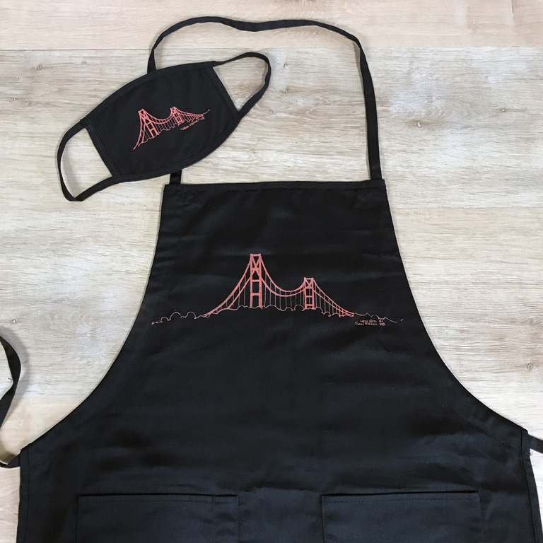 low res mask and apron